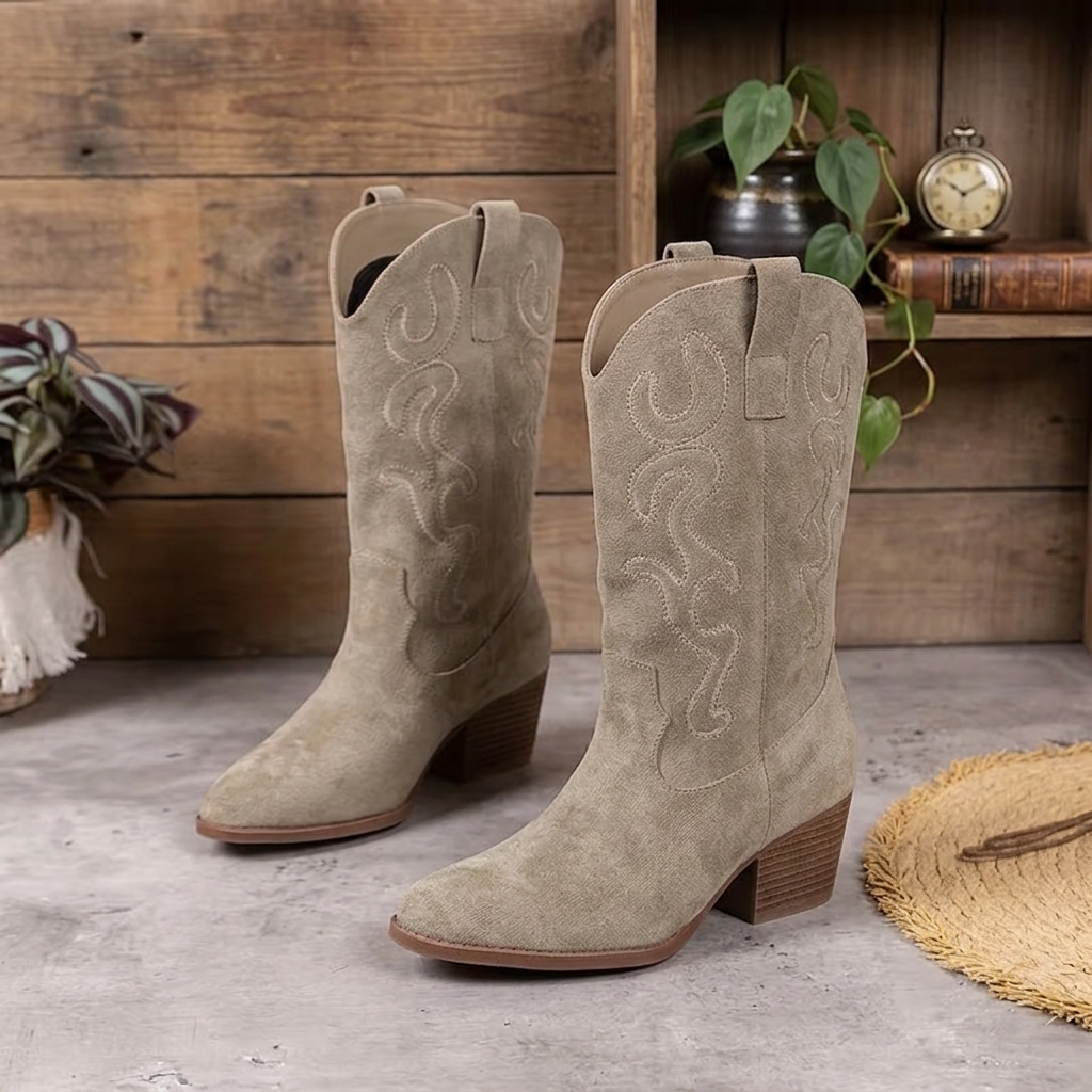 Women's Embroidered Western Cowboy Boots